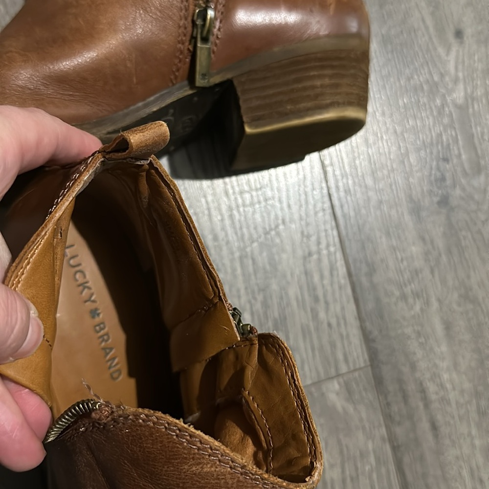 Lucky Brand distressed leather booties - Picture 4 of 5